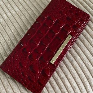 Brahmin Wallet Dark Red Melbourne Leather Ady